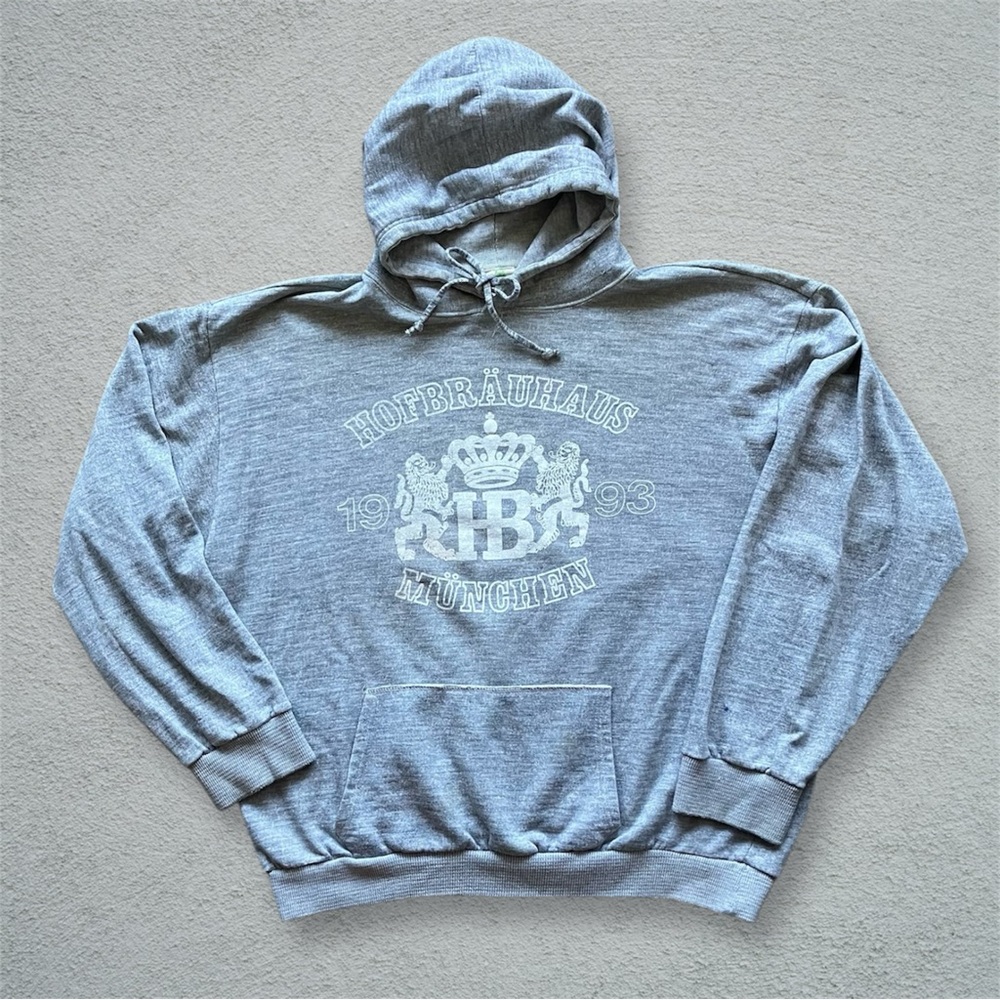 Vintage 1993 Hofbrauhaus Munchen Hoodie Sweatshirt Oktoberfest 90s Euro